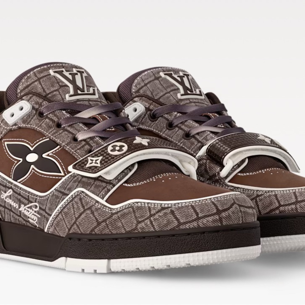 Louis Vuitton Monogram Brown and White Sneakers